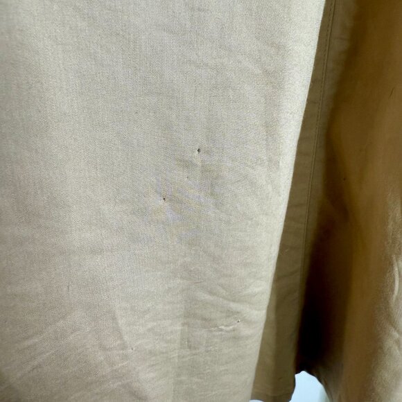 BOSTON PROPER | Khaki Poplin Wrap A-Line Dress - 4 - Picture 12 of 13